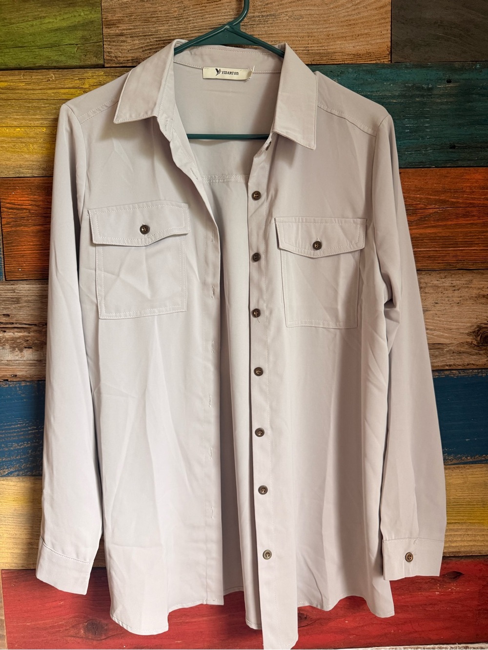 Women's Lavender Button-Front Shirt
